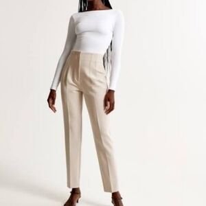 Abercrombie & Fitch Cream Women's Trousers